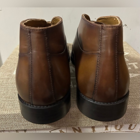 Zara Men\'s Brown Double Monk Strap Leather Ankle Boots main image 6